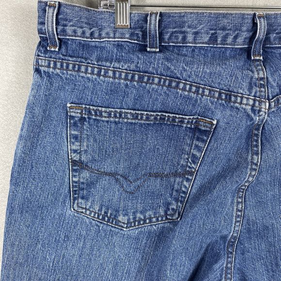 Harley Davidson Genuine Motorclothes Blue Straight Leg Jeans Mens Zip Size 40/30 - Picture 11 of 12